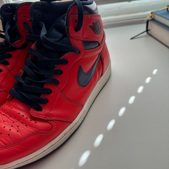 Jordan 1 High Retro David Letterman Crimson Size 11m - Picture 2 of 6